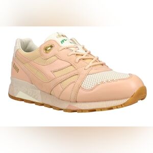 EUC Diadora beige/pink leather N9000 Ice Cream x Feature Lace Up Sneakers